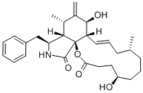 structure of CAS# 39156-67-7, Dihydrocytochalasin B;Dihydrocytochalasin- B;7(S),20(R)-Dihydroxy-16(R)-Methyl-10-Phenyl-24-Oxa(14)Cytochalasa-6(12),13(E)-Diene-1,23-Dione