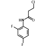 structure of CAS# 392741-26-3, 3-Chloro-N-(2,4-Difluorophenyl)Propanamide;MFCD01213653;N-(2,4-difluorophenyl)-3-chloropropanamide;propanamide, 3-chloro-N-(2,4-difluorophenyl)