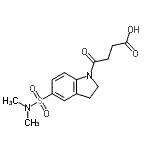 structure of CAS# 393795-65-8, 4-[5-(Dimethylsulfamoyl)-2,3-Dihydro-1H-Indol-1-Yl]-4-Oxobutanoic Acid;-1-yl}-4-oxobutanoic acid;4-(5-(N,N-dimethylsulfamoyl)indolin-1-yl)-4-oxobutanoic acid;4-{5-[(Dimethylamino)sulfonyl]-2,3-dihydro-1H-indo