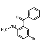 结构式 CAS# 39573-20-1, [5-溴-2-(甲基氨基)苯基](苯基)甲酮
