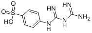 structure of CAS# 39604-29-0, N-(4-Sulfophenyl)Biguanide;4-[(Amino-Guanidino-Methylene)Amino]Benzenesulfonic Acid;4-[(Amino-Guanidinomethylene)Amino]Benzenesulfonic Acid;Benzenesulfonic Acid, 4-[[[(Aminoiminomethyl)Amino]Iminomethyl]Amino]-