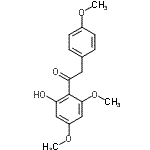 structure of CAS# 39604-68-7, 1-(2-Hydroxy-4,6-Dimethoxyphenyl)-2-(4-Methoxyphenyl)Ethanone;1-(2-hydr<wbr>oxy-4,6-d<wbr>imethoxyp<wbr>henyl)-2-<wbr>(4-methox<wbr>yphenyl)e<wbr>than-1-one;ZINC00058165