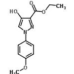 structure of CAS# 39683-26-6, Ethyl 4-Hydroxy-1-(4-Methoxyphenyl)-1H-Pyrazole-3-Carboxylate;4-Hydroxy<wbr>-1-(4-met<wbr>hoxy-phen<wbr>yl)-1H-py<wbr>razole-3-<wbr>carboxyli<wbr>c acid et<wbr>hyl ester;ethyl 4-hydroxy-1-(4-methoxyphenyl)pyrazole-3-carboxylate;EU-0043044