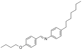 structure of CAS# 39777-19-0, 4-Butoxybenzylidene-4'-Heptylaniline;(4-Butoxybenzylidene)-(4-Heptylphenyl)Amine;N-[(E)-(4-Butoxyphenyl)Methylidene]-4-Heptylaniline;P-Butoxybenzylidene P-Heptylaniline