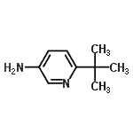 结构式 CAS# 39919-70-5, 6-(2-甲基-2-丙基)-3-吡啶胺