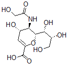 CAS 登录号：39937-91-2， (4S,5R,6R)-4-羟基-5-[(2-羟基乙酰基)氨基]-6-[(1R,2R)-1,2,3-三羟基丙基]-5,6-二氢-4H-吡喃-2-羧酸