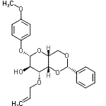 structure of CAS# 400091-05-6, 4-Methoxyphenyl 3-O-Allyl-4,6-O-Benzylidene-beta-D-Galactopyranoside