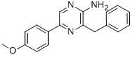 结构式 CAS# 40040-81-1, 2-氨基-3-苄基-5-(4-甲氧基苯基)吡嗪