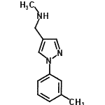 结构式 CAS# 400756-89-0, N-甲基-1-[1-(3-甲基苯基)-1H-吡唑-4-基]甲胺