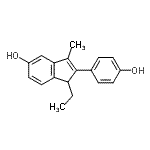 CAS 登录号：4009-55-6， 1-乙基-2-(4-羟基苯基)-3-甲基-1H-茚-5-醇