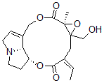 结构式 CAS# 40158-95-0, (7beta,13epsilon)-19-羟基-12,13-环氧千里光碱-11,16-二酮