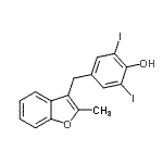 CAS#: 401917-61-1， 2,6-Diiodo-4-[(2-Methyl-1-Benzofuran-3-Yl)Methyl]Phenol