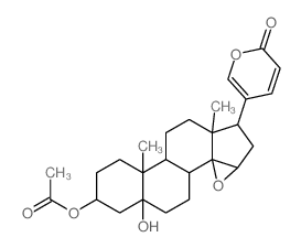 CAS 登录号:4029-68-9, 3b-(乙酰氧基)-14,15b-环氧-5-羟基-5b-蟾蜍-20,22-二烯内酯