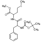 structure of CAS# 40290-63-9, Methyl N-{[(2-methyl-2-propanyl)oxy]carbonyl}phenylalanylmethioninate;tert-butoxycarbonyl-phenylalanyl-methionine methyl ester
