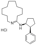structure of CAS# 40297-09-4, N-(2-Phenylcyclopentyl)-1-azacyclotridec-1-en-2-amine hydrochloride;(±)-N-[(1R*,2R*)-2-Phenylcyclopentyl]-Azacyclotridec-1-En-2-Aminehydrochloride;CIS-N-(2-PHENYLCYCLOPENTYL)-AZACYCLOTRIDEC-1-EN-2-AMINE MONOHYDROCHLORIDE;CIS-N-(2-PHENYLCYCLOPENTYL)AZACYCLOTRIDEC-1-EN-2-AMINE HYDROCHLORIDE