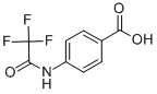 structure of CAS# 404-26-2, 4-(2,2,2-Trifluoro-acetylamino)-benzoic acid;4-[(2,2,2-Trifluoro-1-Oxoethyl)Amino]Benzoic Acid;4-(2,2,2-Trifluoroethanoylamino)Benzoic Acid;Nsc150503