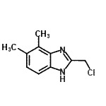 structure of CAS# 405173-68-4, 2-(Chloromethyl)-4,5-Dimethyl-1H-Benzimidazole;2-(chloromethyl)-4,5-dimethyl-1H-benzo[d]imidazole;2-(chloromethyl)-4,5-dimethylbenzimidazole;2-(chloromethyl)-6,7-dimethyl-1H-benzimidazole