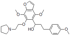 CAS#: 40680-80-6， 4,7-Dimethoxy-alpha-[2-(4-Methoxyphenyl)Ethyl]-6-[2-(1-Pyrrolidinyl)Ethoxy]-5-Benzofuranmethanol