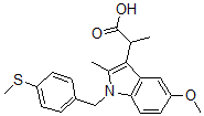CAS#: 40738-05-4， 2-[5-Methoxy-2-methyl-1-[4-(methylthio)benzyl]indol-3-yl]propionic acid