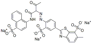 CAS#: 40842-88-4， Trisodium 6-Methyl-2-[4-[[2-Oxo-1-[[(4-Sulphonato-1-Naphthyl)Amino]Carbonyl]Propyl]Azo]-3-Sulphonatophenyl]Benzothiazole-7-Sulphonate
