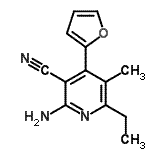 CAS 登录号：409093-17-0， 2-氨基-6-乙基-4-(2-呋喃基)-5-甲基烟腈