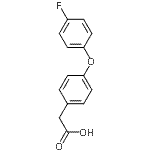 结构式 CAS# 41073-15-8, [4-(4-氟苯氧基)苯基]乙酸
