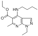CAS#: 41094-88-6， Ethyl 4-(butylamino)-1-ethyl-6-methyl-1H-pyrazolo(3,4-b)pyridine-5-carboxylate