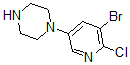 CAS#: 412347-55-8， 1-(5-Bromo-6-Chloro-3-Pyridinyl)-Piperazine