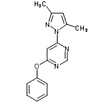 CAS 登录号：413620-36-7， 4-(3,5-二甲基-1H-吡唑-1-基)-6-苯氧基嘧啶