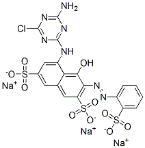 CAS#: 41423-92-1， Trisodium 5-[(4-Amino-6-Chloro-1,3,5-Triazin-2-Yl)Amino]-4-Hydroxy-3-[(2-Sulphonatophenyl)Azo]Naphthalene-2,7-Disulphonate