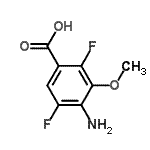 CAS#: 415965-58-1， 4-Amino-2,5-Difluoro-3-Methoxybenzoic Acid