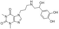 CAS#: 41760-38-7， 7-[3-[[2-(3,4-Dihydroxyphenyl)-2-Hydroxyethyl]Amino]Propyl]Theophyline