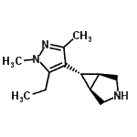 CAS#: 419572-26-2， (1R,5S,6S)-6-(5-Ethyl-1,3-Dimethyl-1H-Pyrazol-4-Yl)-3-Azabicyclo[3.1.0]Hexane