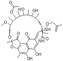 CAS#: 41970-69-8， 3-[(2-Methyl-2-Propenyl)Oxyiminomethyl]Rifamycin SV