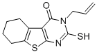structure of CAS# 42062-91-9, 3-Allyl-2-Mercapto-5,6,7,8-Tetrahydro-3H-Benzo[4,5]Thieno[2,3-d]Pyrimidin-4-One;3-Allyl-2-Thioxo-5,6,7,8-Tetrahydro-1H-Benzothiopheno[3,2-E]Pyrimidin-4-One;Timtec1_006458;St5213690