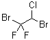 structure of CAS# 421-36-3, 1,2-Dibromo-1-Chloro-2,2-Difluoroethane;Ethane,1,2-Dibromo-2-Chloro-1,1-Difluoro-;1-CHLORO-1,2-DIBROMO-2,2-DIFLUOROETHANE;1,2-DIBROMO-1-CHLORO-2,2-DIFLUOROETHANE