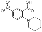 structure of CAS# 42106-50-3, 5-Nitro-2-Piperidin-1-Yl-Benzoic Acid;5-Nitro-2-(1-Piperidyl)Benzoate;5-Nitro-2-Piperidino-Benzoate;5-Nitro-2-Piperidin-1-Yl-Benzoate