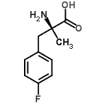 structure of CAS# 422568-68-1, 4-Fluoro-alpha-Methyl-L-Phenylalanine;(S)-2-Amino-3-(4-fluorophenyl)-2-methylpropanoic acid;MFCD08061614;α-methyl-D-4-Fluorophe