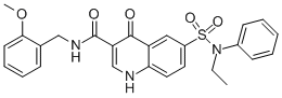 CAS#: 423136-40-7， 6-(Ethyl-Phenylsulfamoyl)-N-[(2-Methoxyphenyl)Methyl]-4-Oxo-1H-Quinoline-3-Carboxamide