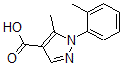 structure of CAS# 423768-56-3, 5-Methyl-1-(2-Methylphenyl)-1H-Pyrazole-4-Carboxylic acid;5-METHYL-1-(2-METHYLPHENYL)-1H-PYRAZOLE-4-CARBOXYLIC ACID;5-METHYL-1-O-TOLYL-1H-PYRAZOLE-4-CARBOXYLIC ACID