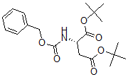 结构式 CAS# 42417-76-5, N-[(苯基甲氧基)羰基]-L-天冬氨酸 1,4-二叔丁酯