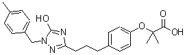 CAS#: 425671-29-0， 2-(4-{3-[5-Hydroxy-1-(4-Methylbenzyl)-1H-1,2,4-Triazol-3-Yl]Propyl}Phenoxy)-2-Methylpropanoic Acid