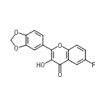 CAS#: 4257-54-9， 2-(1,3-Benzodioxol-5-Yl)-6-Fluoro-3-Hydroxy-4H-Chromen-4-One