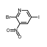 structure of CAS# 426463-20-9, 2-Bromo-5-Iodo-3-Nitropyridine;2-Bromo-5-iodo-3-nitropyridine;MFCD10574979