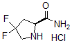 structure of CAS# 426844-51-1, (2S)-4,4-Difluoro-2-Pyrrolidinecarboxamide Hydrochloride (1:1);4,4-DIFLUORO-L-PROLINAMIDE HYDROCHLORIDE;4,4-Difluoro-L-Prolinamide, Hcl