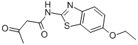 结构式 CAS# 4273-88-5, 2-乙酰乙酰氨基-6-乙氧基苯并噻唑