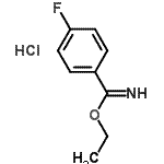 结构式 CAS# 4278-01-7, 乙基4-氟苯甲亚氨酸酯盐酸盐(1:1)