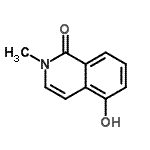 structure of CAS# 42792-98-3, 5-Hydroxy-2-Methyl-Isoquinolin-1-One