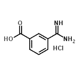 structure of CAS# 42823-63-2, 3-Carbamimidoylbenzoic Acid Hydrochloride (1:1);3-(Aminoiminomethyl)-benzoic acid HCl;3-(AMINOIMINOMETHYL)-BENZOICACIDHCL