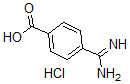 structure of CAS# 42823-72-3, 4-(Aminoiminomethyl)-Benzoic Acid Hydrochloride (1:1);4-CARBAMIMIDOYL-BENZOIC ACID HYDROCHLORIDE;4-AMIDINOBENZOIC ACID HYDROCHLORIDE;4-CARBOXYBENZAMIDINE HYDROCHLORIDE